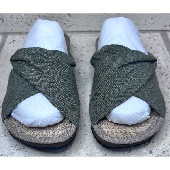 Komodo Bali Helena Green Sandal Organic Cotton & Recycled PU Footbed Size 4 - Picture 3 of 13